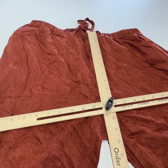 Untitled In Motion Pants Womens XX Large Orange Pink Piped Satin Wide Leg - Picture 10 of 12